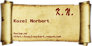 Kozel Norbert névjegykártya